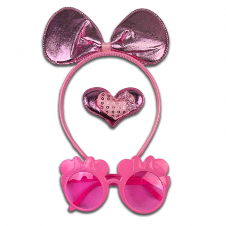 Accesorii, Ochelari, Ceasuri, ETUI, Portofel, Gentute - Accesorii Par, Bentita cu urechi, ochelari de soare si elastic, Roz