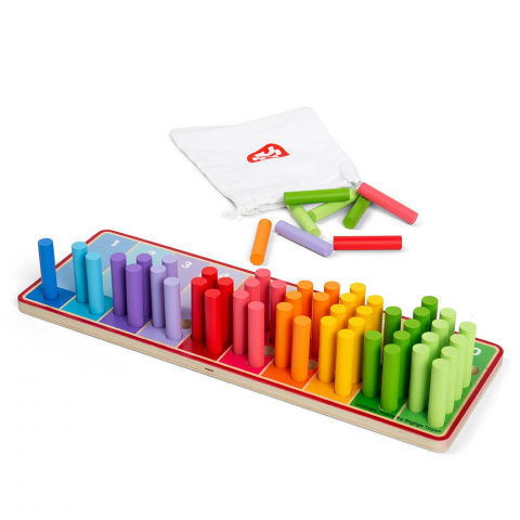 Set betisoare din lemn pentru numarat - Curcubeu [4]
