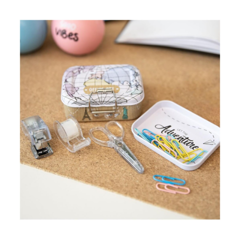 Set birou mini, Trendhaus CH29711, capse+capsator+dispenser+foarfeca+agrafe [2]