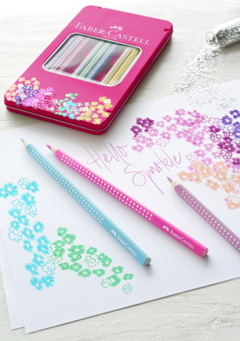 Set cadou 12 creioane colorate sparkle faber-castell [1]