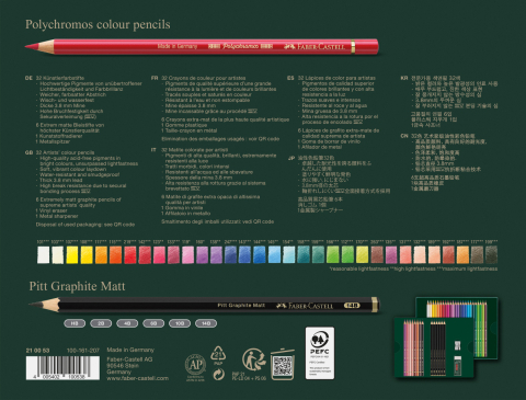 Set cadou 32 creioane colorate polychromos + 6 creioane grafit matt + accesorii faber-castell [2]