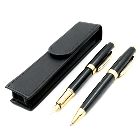 Set cadou stilou + pix + etui Cresco Symphony 850006 SY-03, corp metalic negru [1]