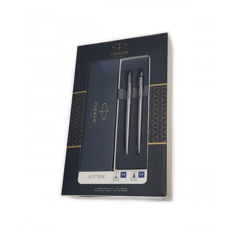 Set cadou stilou + pix Parker Jotter SS-CT 2093258, corp metalic argintiu [1]