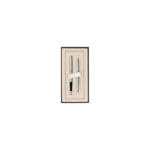 Birotică și Papetărie - Set cadou stilou + pix Parker Jotter SS-GT 2093257, corp metalic argintiu