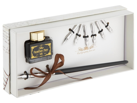 Art & Craft si Artizanat - Set caligrafie 22x10x4- 8 piese Grafix toc+penite 