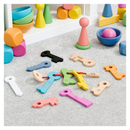 Set chei din lemn pentru numarat si insirat, TickiT, 1-3 ani [3]