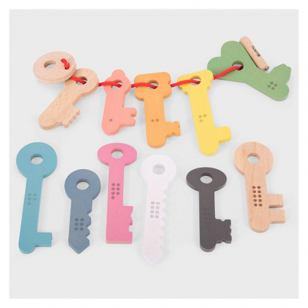 Set chei din lemn pentru numarat si insirat, TickiT, 1-3 ani [4]