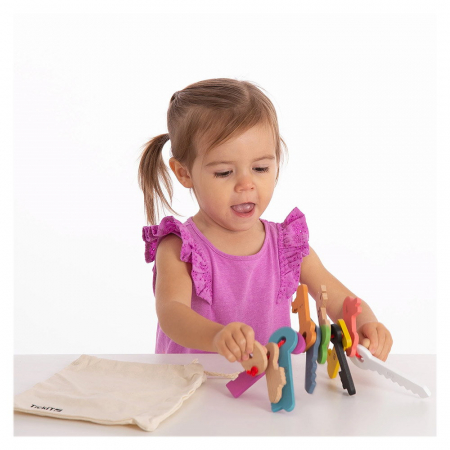 Set chei din lemn pentru numarat si insirat, TickiT, 1-3 ani [2]