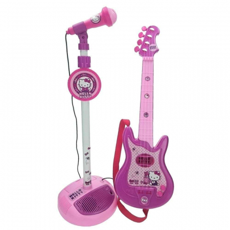 Jucării și Jocuri pentru copii - Set chitara si microfon, jucarie, Hello Kitty