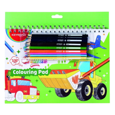 Set coloriaj Keyroad Pirati KR972520, 12x creioane colorate, carte colorat, stickere [2]