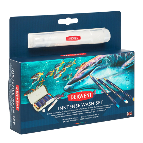 Rechizite Școlare - Set complet desen professional inktense cutie metal derwent