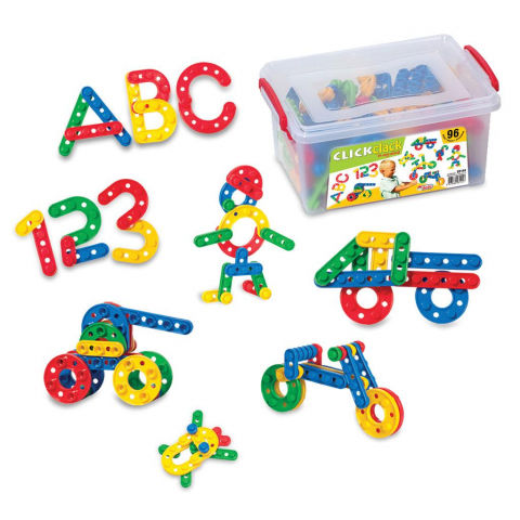 Jucării și Jocuri pentru copii - Set constr. puzzle click click, 96 pcs