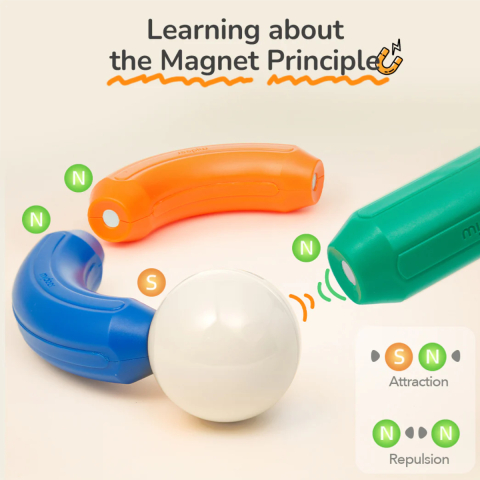 Set Constructie Magnetica Rainbow Building Stick, 32 Piese, Varsta 3 Ani+ [5]