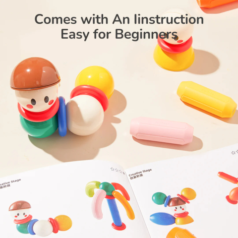 Set Constructie Magnetica Rainbow Building Stick, 32 Piese, Varsta 3 Ani+ [6]