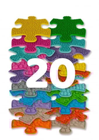 Jucării și Jocuri pentru copii - Set covorase ortopedice senzoriale puzzle Mini Puzzle Muffik