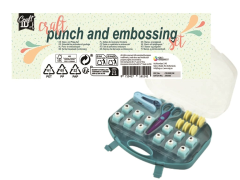 Birotică și Papetărie - Set craft perforator &amp; embosare +foarfeca  Grafix 