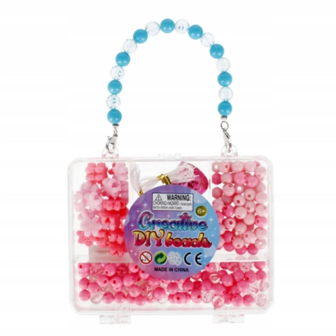 Art & Craft si Artizanat - Set creatie accesorii margele bratari MegaCreative, tip gentuta, 532404, 13x12x2cm, +6 ani