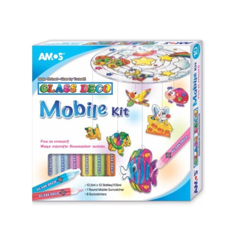 Seturi creative pentru copii - Set creatie AMOS GD10P10MK, Glass Deco Mobile Kit