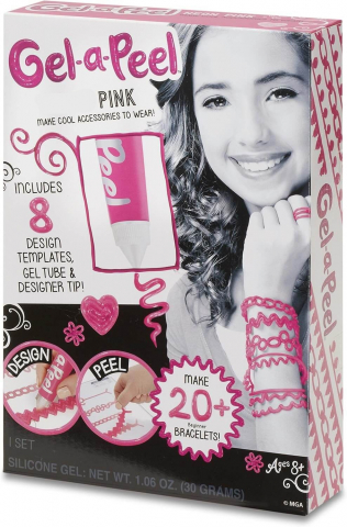 Seturi creative pentru copii - Gel-a-Peel Starter Kit Roz – Set bratari copii DIY