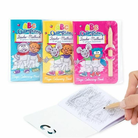 Seturi creative pentru copii - Set creatie carticica magica+creion 10 pagini, Scratchbook Trendhaus, 3 modele, CH31348
