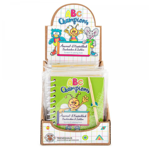 Set creatie notes razuibil+creion 24 pagini, Scratchbook Trendhaus, 8,5x10.5 cm, CH28645 [3]