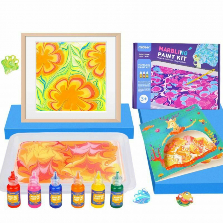 Jucării și Jocuri pentru copii - Vopsea si Culori cu Efect de Marmorare, Marbling Kit