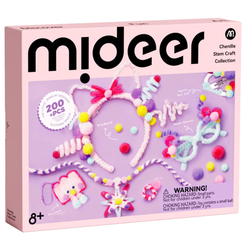 Jucării și Jocuri pentru copii - Set Creativ accesorii din tije plusate pentru copii, Chenille Stem Craft, 200+ Piese, Bijuterii si Decoratiuni