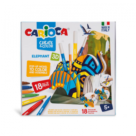 Set articole creative CARIOCA Create & Color - Elefant 3D. [0]