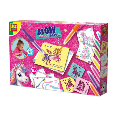 Art & Craft si Artizanat - Set Creativ Carioci Cu Aerograf - Unicorni