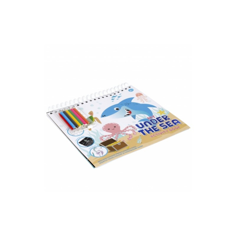 Set creativ - Carte cu activitati, Crazy Creatures, cu 6 creioane colorate, Starpak, 497703 [3]