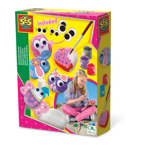 Seturi creative pentru copii - Set creativ copii - Picteaza si decoreaza pietre, copii varsta 5 ani+