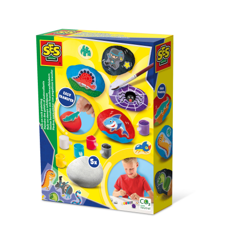 Seturi creative pentru copii - Set creativ copii - Pictura pe piatra si tehnica Rub, copii varsta 5 ani+,8 ani+