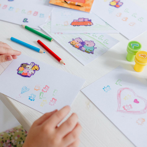 Set creativ cu stampile - Peppa Pig [5]