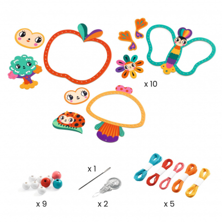 Set creativ de cusut, model Gradina, Djeco [2]