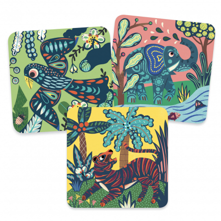 Set creativ de razuit, Animale mari pentru cei mici, Djeco, varsta 3 - 6 ani, Baiat, Fata [1]