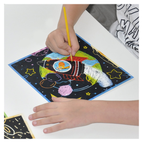 Set creativ de razuit, Spatiul Cosmic, copii varsta 5-9 ani [3]