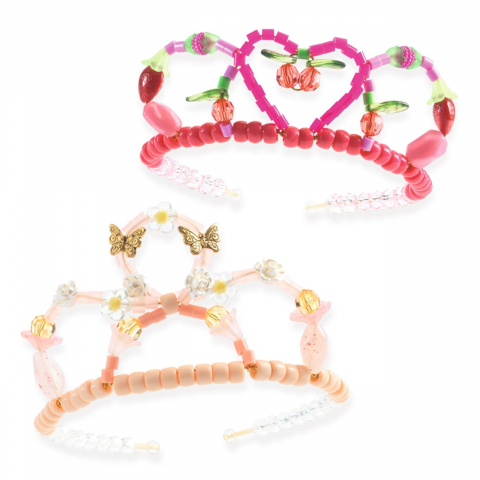 Set creativ diademe roz, Djeco, varsta 3 - 6, 6 - 9 ani, Fata [2]