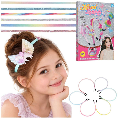 Jucării și Jocuri pentru copii - Set Creativ DIY Bentițe Unicorn pentru Fete cu Accesorii Stralucitoare