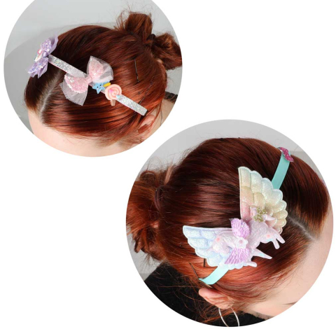 Set Creativ DIY Bentițe Unicorn pentru Fete cu Accesorii Stralucitoare [4]
