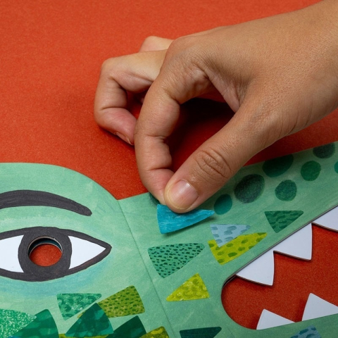 Set creativ DIY Masca pentru copii Crocodil, Londji Baiat, Fata, varsta 3 - 6 ani, 6 - 9 ani [4]
