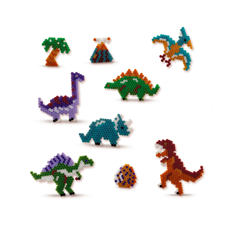 Set creativ - Margele de calcat cu Lumea dinozaurilor pentru copii  varsta 5 ani+,8 ani+ [2]