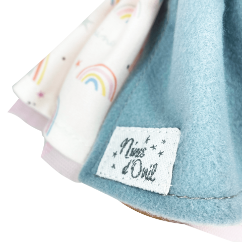 Papusa Nines D'Onil, Mia, cu parul blond si funde albastre, cu articulatii, cu miros de vanilie, 30 cm, copii varsta 3 ani+,6 ani+,8 ani+ [2]