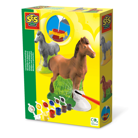 Seturi creative pentru copii - Set creativ mulaj si pictura - Cal, copii varsta 5 ani+