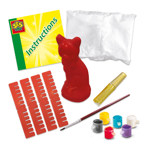 Set creativ pentru copii cu mulaj si pictura - Pisica, copii varsta 5 ani+,8 ani+ [1]