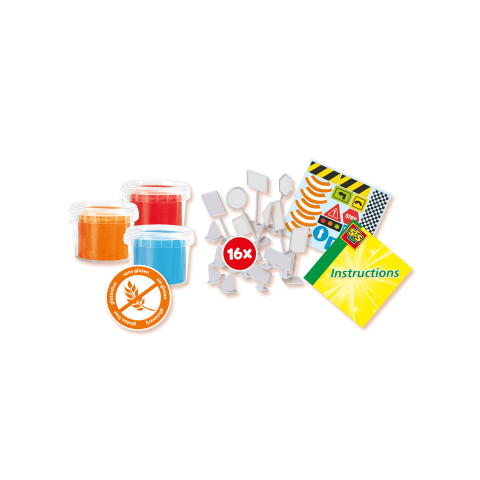 Set creativ pentru copii cu plastilina si semne de circulatie, copii varsta 3 ani+,6 ani+,8 ani+ [1]