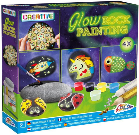 Art & Craft si Artizanat - Set creativ - Pictura pe pietre (reflectorizant)