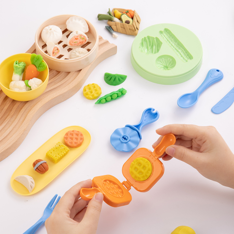 Set creativ plastilina + 14 accesorii pizza, pasta and veggie party deli [4]