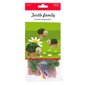 Art & Craft si Artizanat - Set creativ - sc073 familia testoaselor daco 3 buc