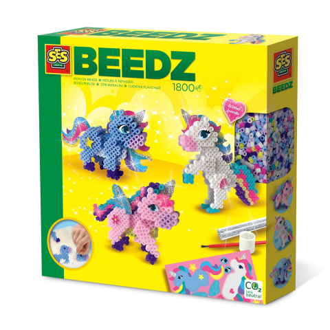 Seturi creative pentru copii - Set creativ - Tablou margele de calcat - Unicorni, copii varsta 5 ani+,8 ani+