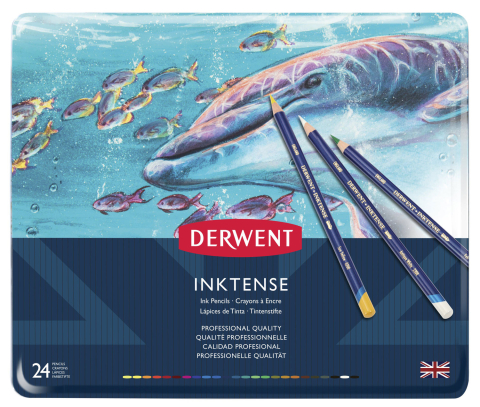 Rechizite Școlare - Set creioane 24 culori inktense derwent